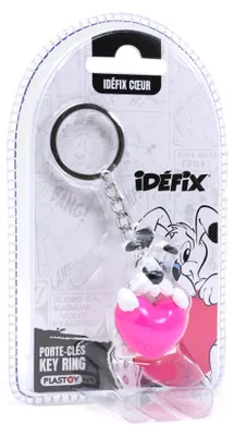 Imagen del producto de Llavero de Asterix, Idefix, corazón rosa (blíster)