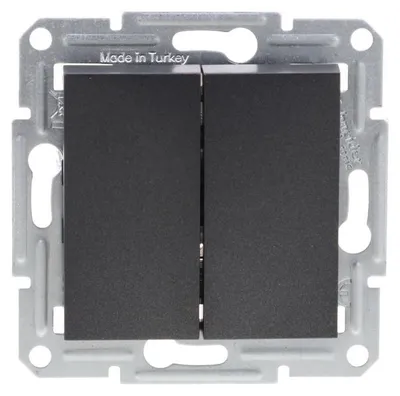 Image de Interrupteur de série bornes à vis sans cadre, anthracite Schneider Asfora EPH0300371