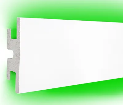 Produktbild von LED Einbauprofil aus Styropor mit Hartbeschichtung, Trockenbau Stuckleisten (1.15 Meter KD302) Trockenbauprofil Schattenfuge Decke Rigips indirektes Licht
