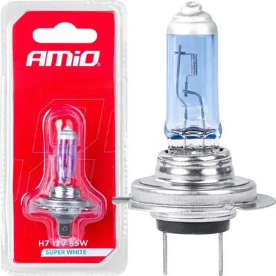 Obrázok produktu pre Halogénová žiarovka H7 12V 55W Super White s dlhou životnosťou od spoločnosti AMIO