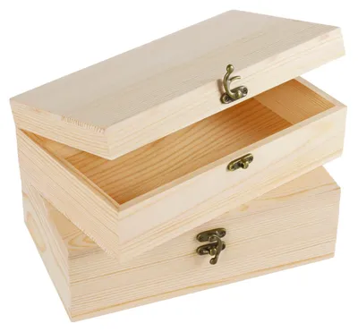 4 Holzkisten mit Deckel 25x15x8 cm – DIY, Dekoration, Aufbewahrung