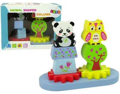 Obrázek produktu pro Dřevěná zvířátka Sorter Sova Panda Ozubená kola