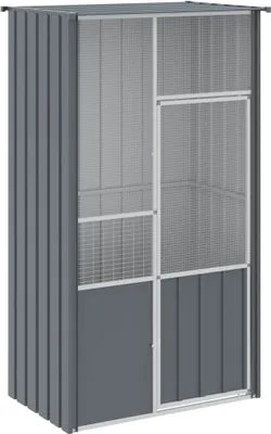 Immagine prodotto di vidaXL Voliera antracite 115x78x200 cm Acciaio zincato