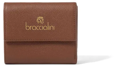Immagine prodotto di Braccialini Basic Portafoglio in pelle di colore marrone, modello continental