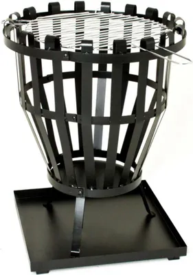Produktbild von Feuerkorb mit Grillrost Feuerstelle Grill Feuerschale 46cm