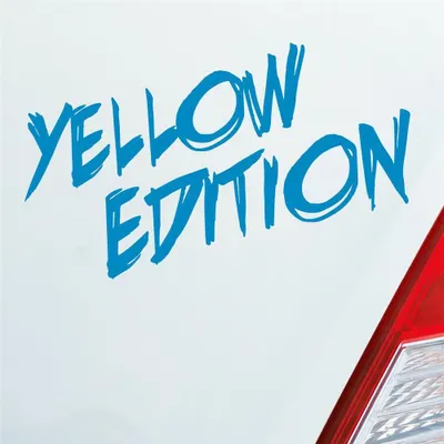 Produktbild von Auto Aufkleber Yellow Edition Auto Car Tuning 15x7 cm Hellblau Sticker Heckscheibenaufkleber