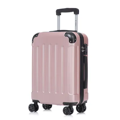 Produktbild von yonsly Premium Reisekoffer TSA-Schloss,YKK-Reißverschluss Hartschalen-Koffer Trolley Kabinenkoffer Rollkoffer Suitcase Handgepäck (Roségold, XL)