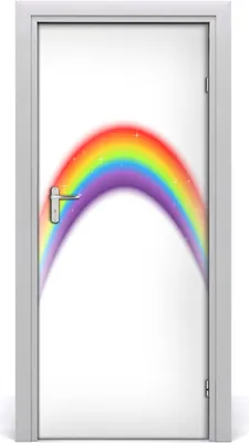 Produktbild von Tulup Türaufkleber 85x205 cm Dekorative Aufkleber Selbstklebend Wasserdichte Tapete Abnehmbar Schlafzimmer Wohnzimmer Wohnkultur - Regenbogen-Wand