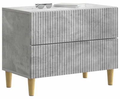 Productafbeelding van Nachtkastje met lade Betongrijs 62 x 34,5 x 48 cm Bewerkt hout