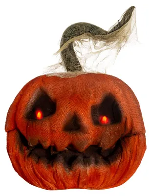 Produktbild von Lachender Halloween Kürbis mit Bewegung & Leuchtaugen 23 cm