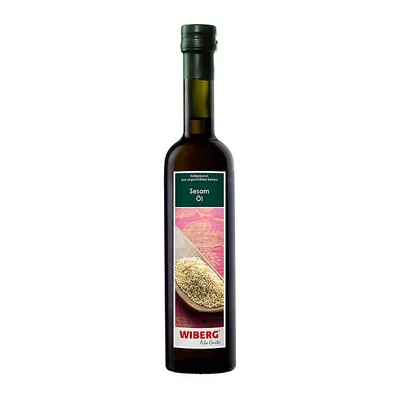 Produktbild von Wiberg Kaltgepresstes Sesamöl aus ungeschälten Samen (500ml Flasche)
