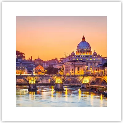 Produktbild von Poster - Poster ohne Rahmen - Rom Italien Basilika Geschichte - 30x30 cm - Wand Bild - Wanddeko - Wandbilder - Kunstposter - Wandposter - Bilder - Kunstdruck - Wandbild - P2XAC30x30-2704