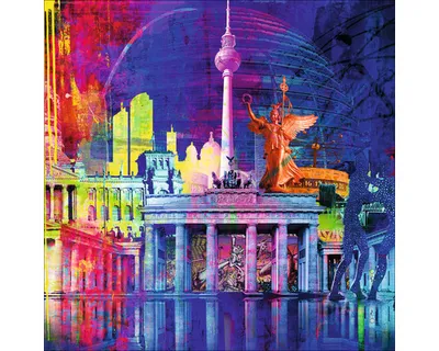 Produktbild von Glasbild Berlin Wahrzeichen 20x20 cm