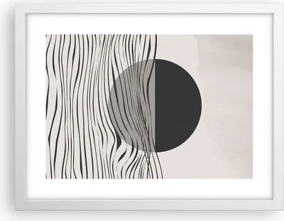 Produktbild von Gerahmtes Poster - Weißer Rahmen - Figuren Formen Geometrie - 40x30 cm - Wand Bild - Wanddeko - Wandbilder - Kunstposter - Wandposter - Bilderrahmen - Bilder - Kunstdruck - P2WAA40x30-4964