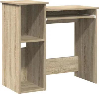 Image de vidaXL Bureau avec étagères Chêne Sonoma 84x40x78 cm Bois composite