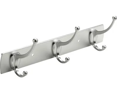 Produktbild von Hettich Garderobenleiste 3 Haken 31,5 x 11,0 x 8,0 cm silber
