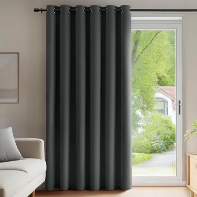 Obrázok produktu pre Zatemňovacie závesy na dvere, 290 x 200 cm, tmavošedé