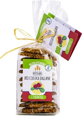 CIASTKA JAGLANE Z ŻURAWINĄ BEZGLUTENOWE BIO 150 g - IRENKI