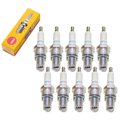 Produktbild von NGK Zündkerze 10x BR9ES entstört 19 mm kompatibel mit Yamaha Aerox 50