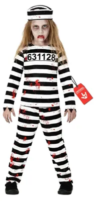 Imagen del producto de Disfraz de zombie para niños, modelo "preso", ideal para Halloween, talla L (aproximadamente 10-12 años)