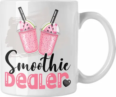 Produktbild von Trendation - Smoothie Dealer Tasse Geschenk für Smoothieverkäufer Geburtstag Spruch Geschenkidee (Weiß)