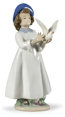 Zdjęcie produktu dla Figurka porcelanowa przedstawiająca latającego gołębia