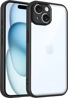 Produktbild von Hülle für iPhone 13 Transparente Rückseite TPU Bumper Stoßfest Handyhülle Schwarz
