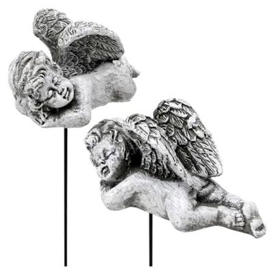 Produktbild von Engel Dekostecker für Gräber wetterfest Polyresin 4er Set