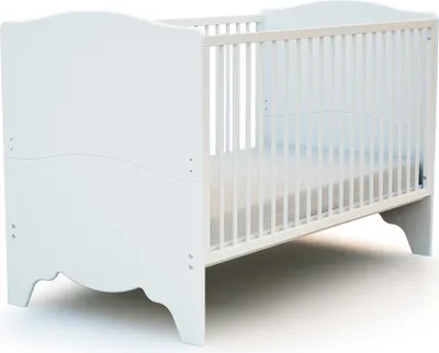 Produktbild von AT4 - Babybett Umbaubar Holz 70x140 MARELLE Weiß | Kinderbett