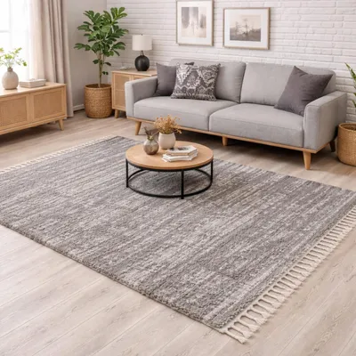 Immagine prodotto di Tappeto shag a pelo lungo, grigio/taupe, 160x230 cm - Morbido e confortevole