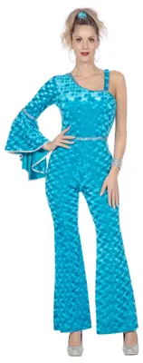 Produktbild von Samtweicher Disco Catsuit blau Größe: 40