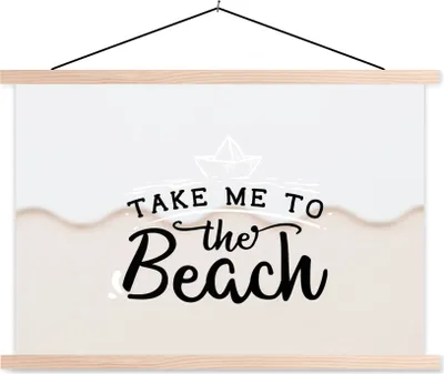 Produktbild von MuchoWow® Textilposter Sommer - Weiß - Rosa 60x40 cm mit holzfarbenen Rahmen - Bilder