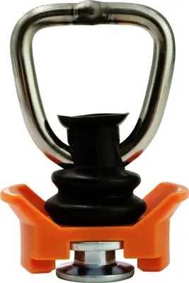 Produktbild von Zurrfitting für Airlineschiene, triangelförmige Zurröse, orange – belastbar bis 500 kg, Zubehör für Anhänger & LKW