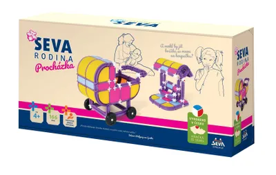 Obrázok produktu pre Stavebnice SEVA FAMILY Walking plast 166ks v krabici 32x17x8cm