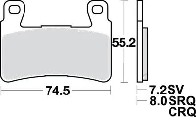 Obrázek produktu pro Brzdové destičky předního kola pro motocykl Honda CBR 600 RR, rok výroby 2003–2004, brzdové destičky od TRW –