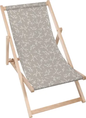 Produktbild von Dreamroots Liegestuhl klappbar Holz, Buchenholz bis  130 kg, Sonnenliege klappbar mit 3-stufiger Neigungsregulierung der Rückenlehne, Autumn Branches