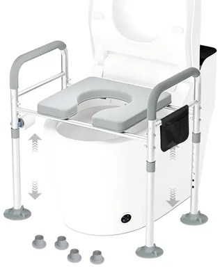 Obrázok produktu pre Zvýšené toaletné sedadlo s opierkami, 15 cm