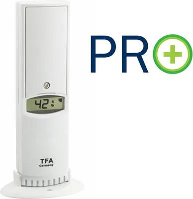 Produktbild von TFA 30.3312.02 Temperatur-Luftfeuchtesender mit PRO Funktion für WeatherHub-Gateway