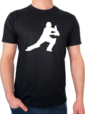 Produktbild von Huuraa Herren T-Shirt Cricket Silhouette L Black Bio Baumwolle Fairtrade Herrenshirt Geschenkidee