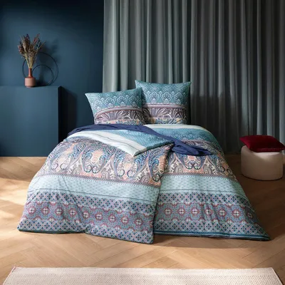 Produktbild von Estella Mako Interlock Jersey Bettwäsche Carmen bleu 140x200 cm + 70x90 cm