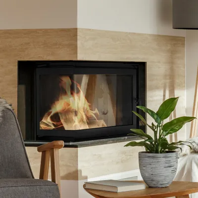 Produktbild von Kamineinsatz Gusseisen ZUZIA links 15 kW Ø 200