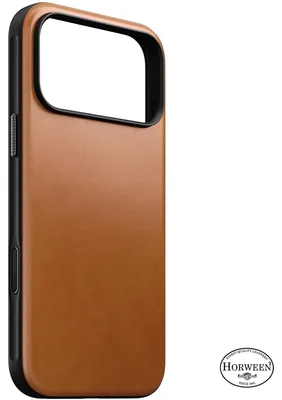 Produktbild von Handyhülle aus Naturleder für iPhone 18 Pro Max / 17 Pro Max, Nomad Modern Leather Case Horween Series mit MagSafe, Hellbraun