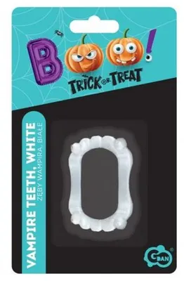 Produktbild von Weiße Vampirzähne für Halloween – Ergänzung für Kostüme, Verkleidungen und Partys
