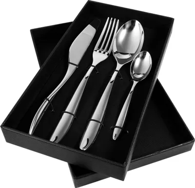 Produktbild von Hochwertiges Besteckset aus Edelstahl, 4-teilig, gravierbar