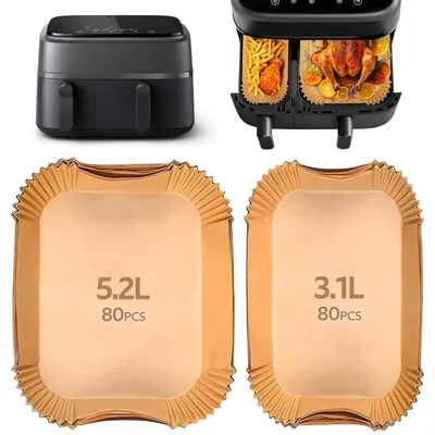Bakpapier für Heißluftfritteuse, 160 Stück, BPA-frei