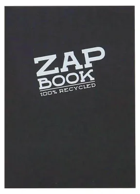 Produktbild von Clairefontaine ZapBook geleimt schw A6 80g 160Bl