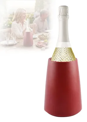 Image de Refroidisseur à vin - Double paroi avec blocs réfrigérants - Pour vin, champagne et vins mousseux - Rouge