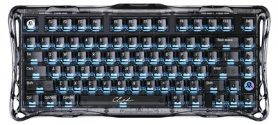 Image de Clavier de jeu, modèle compact (75%), touches mécaniques, éclairage RGB, connexion USB filaire, couleur noire