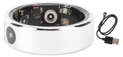 Produktbild von Smart Ring mit Farbbildschirm unterstützt mehrere Sportmodi, Gestensteuerung, Umblättern, Fitness-Tracker aus Edelstahl Nr. 12 (Innendurchmesser 21,6