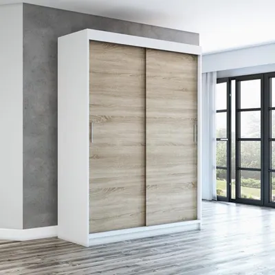 Produktbild von Schwebetürenschrank, 2-türig Schrank 160 cm mit Spiegel PAX